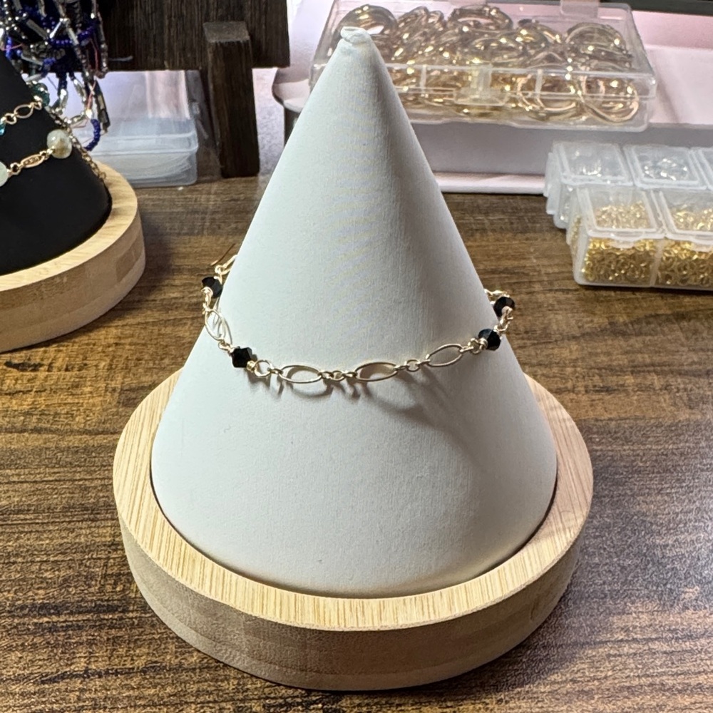 Chic Gold and Black Women's Bracelet